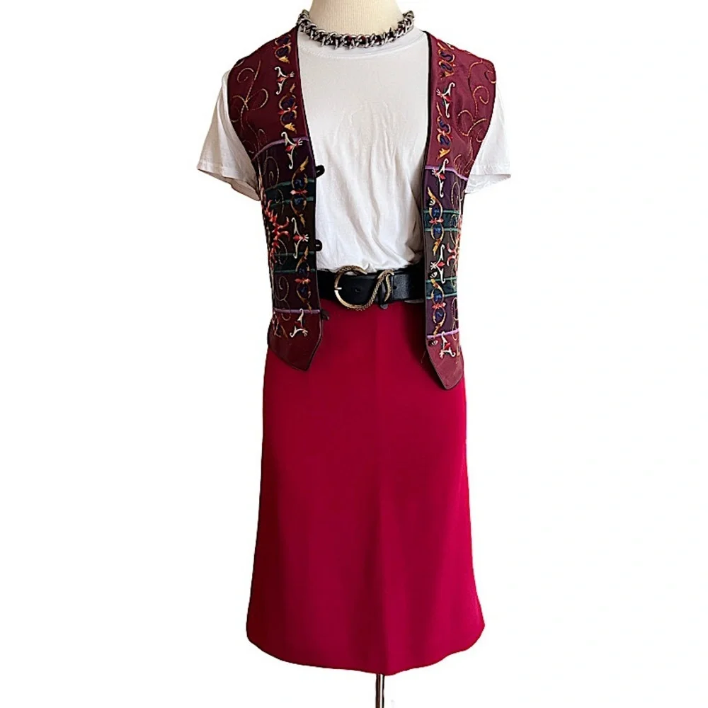 Silk Pencil Skirt Vintage - Picture 3 of 5